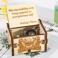 thumbnail image 4 of Caja de música Wdftyju con manivela Retro de Madera para Niños decoración hogar Blanco, 4 of 6