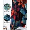 thumbnail image 3 of Teal Red Succulent Blackout Curtains for Bedroom Living Room Darkening Curtains 84 Inch Length 2 Panels Set Modern Vintage Bottom Leaves Window Curtain Window Treatment Grommet Drapes 42"x84", 3 of 9