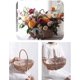 thumbnail image 3 of 2pcs wicker rattan flower basket, willow hand woven basket wedding flower girl baskets, 3 of 5