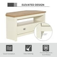thumbnail image 5 of 50" Corner Tv Stand - White Mdf Entertainment Center with Drawers & Open Storage, 5 of 10