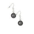 thumbnail image 3 of Delight Jewelry Silvertone Antiqued Round Seal - Initial - H - Silver tone Infinity French Earrings, 3 of 4