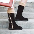 thumbnail image 5 of Fesfesfes Western Boots Women Splicing Retro Low Heel Round Boots Shoes US:7.5(40), 5 of 8