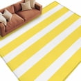 thumbnail image 2 of Yellow Striped Area Rug 6x9 FT, Non Slip Living Room Throw Carpet, Modern Simple Monochrome Geometric White Washable Soft Large Floor Carpet Non-Shedding Rug for Bedroom Dining Room Play Room, 2 of 9