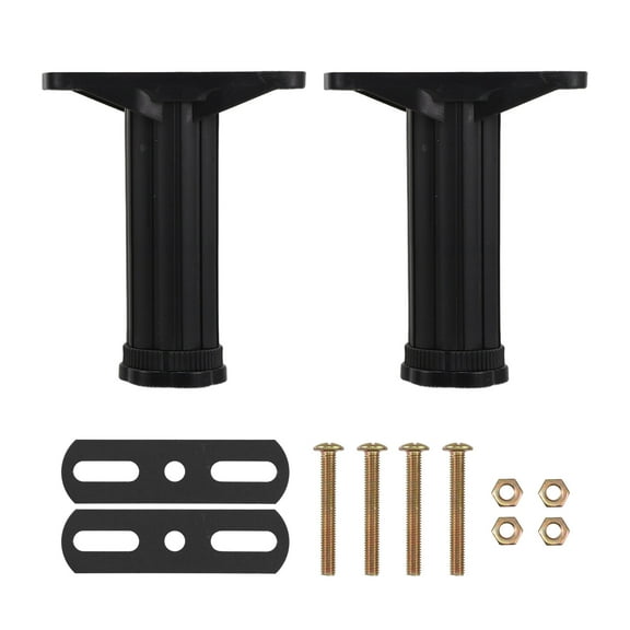 Hytrove Legs for Bed Frame T Shaped 2 Sets Black Steel Adjustable Height