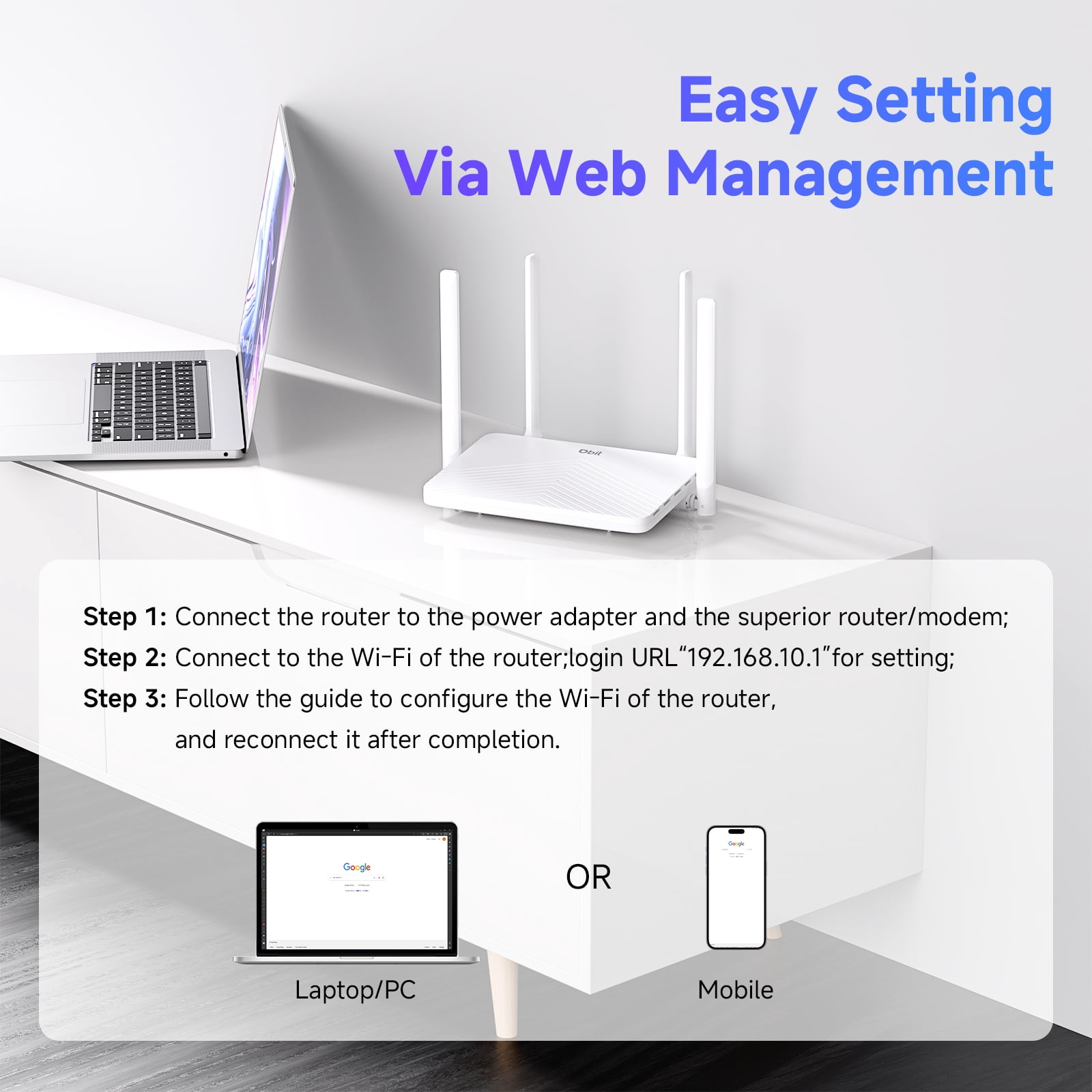 DBIT T18-21K Dual Band AC1200 WiFi Router Gigabit 1200Mbps Network Router with MU-MIMO and Full Gigabit Ports