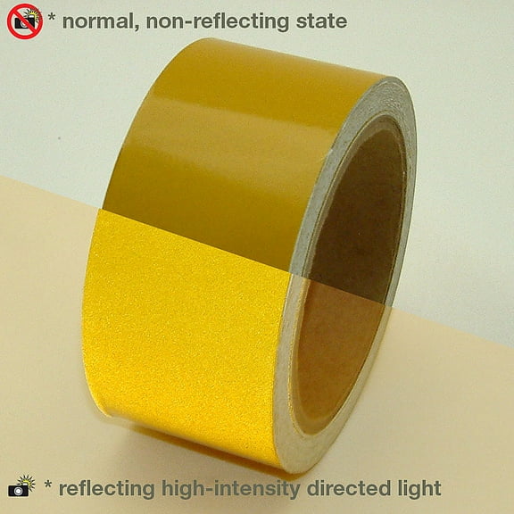JVCC Engineering Grade Reflective Tape (REF-7): 2 in. (48mm actual) x 30 ft. (Yellow)