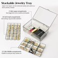 thumbnail image 6 of Yapicoco Transparent Acrylic 3 Layer Travel Jewelry Box, 6 of 8