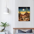 thumbnail image 3 of GOSMITH  Canvas Print Wall Art Joshua Tree Cactus Moonlight Desert Nature Wilderness Illustrations Decorative Bohemian Rustic Century Modern Desert Landscape for Bedroom, 3 of 4
