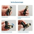 thumbnail image 5 of 10 Piezas Adaptador de Audio Enchufe Ajustable Macho una Hembra Adaptador XLR de ÁNgulo Recto 3 Negro (Adaptador XLR de 90 Grados), 5 of 5