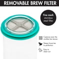 Primula Press & Go Double Wall Plastic Iced Tea Tumbler with Strainer