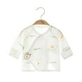 thumbnail image 3 of Newborn Baby Boys Girls Side Snap Shirts Cute Graphic Print Cotton Long Sleeve Kimono Bodysuits Unisex Infant Comfy Tee Shirts Top, 3 of 3