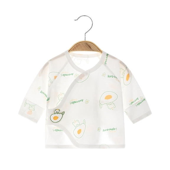 Bnwani Long Sleeve Toddler T Shirt Cotton White Cotton V- Neck Thin Fashion Printed Tops 0-6 Months