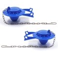 thumbnail image 1 of 2 Pieces Toilet Fuel Flap with Stainless Steel Chain Replacement Set(2 inch,Dark Blue), 1 of 5