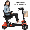 thumbnail image 1 of Large Seat Comfortble Mobility Scooter with Foldable Design, 300lb Capacity, Powerful Double Motors 360W, LED Headlights - Matte Red, 1 of 15