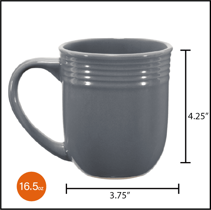 Mainstays Chiara Stoneware 16.5-oz Gray Mug