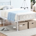 thumbnail image 3 of Metal tamaño individual marco de cama con cabecero y footboard featuring iron heart design, 3 of 7