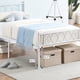 thumbnail image 3 of Metal tamaño individual marco de cama con cabecero y footboard featuring iron heart design, 3 of 7