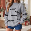 thumbnail image 6 of Jkety Christmas Vibes Sweatshirt Christmas Sweatshirts for Women Merry Christmas Sweat Shirt for Men Funny Holiday Graphic Tees Hoodie Grey,S, 6 of 7