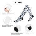 thumbnail image 5 of Lsque Navy Blue Anchors Pattern Sport Compression Socks for Men & Women 15-20 mmHg Knee High Nurse Pregnant Running Medical and Travel Athletic, 5 of 6