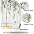 thumbnail image 6 of Eucalyptus Green Leaves Kitchen Curtains Botanical Floral Plant Small Short Cafe Window Curtains Flower Herb Rod Pocket Bathroom Window Drapes Treatment Tier Curtains 2 Panels (27.5x39 Inch), 6 of 6