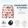 thumbnail image 3 of Balery Dachshund Walking Bañador para hombre, shorts de playa de secado rápido con entrepierna y forro de compresión-X-Large, 3 of 6