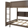 thumbnail image 5 of Queen over Queen Bunk Bed with Storage Cabinets and USB Ports, Queen Size Wooden Bunk Bed Frame with Ladders for Bedroom/Apartroom, Wood, 5 of 9