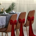 thumbnail image 3 of Dserfhy Chair Sashes Bows, Large Velvet Chair Cover for Christmas Wedding Event Holiday Party Decor, 3 of 10