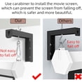thumbnail image 3 of Universal Projector Screen L-Bracket Wall Hanging Mount 6 ih Adjustable Extension with Hook Manual, for or Ceiling Home and Movie Screens, 80 Lb Capacity Each, 3 of 5