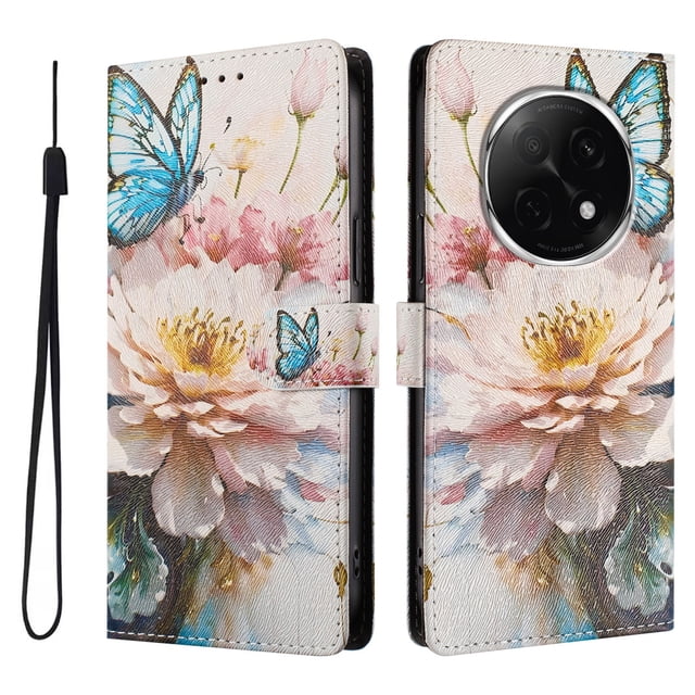FOXDOCK Funda Tipo Cartera para OPPO A5 Pro con Soporte y Correa – Diseño de Patrones Lindos