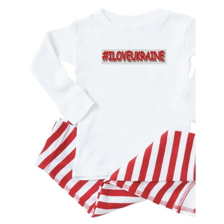 

CafePress - #I LOVE UKRAINE Design. Buy Now Pajamas - Toddler Long Sleeve Pajama set
