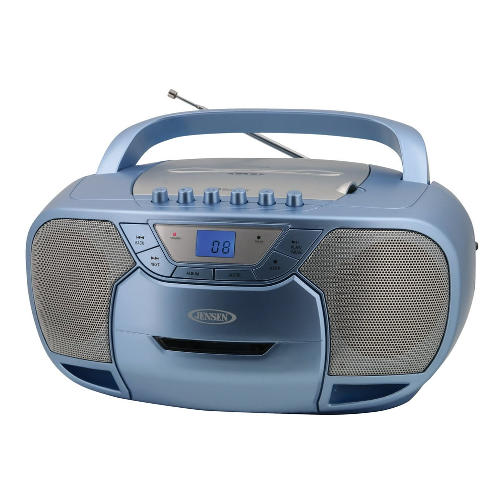 JENSEN CD590BL 1Watt Portable Stereo CD and Cassette Player/Recorder