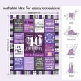 thumbnail image 4 of 40th Birthday Gifts for Her, 40th Birthday Decorations for Women, Happy 40th Birthday Gifts for Women, 40 Year Old Gifts for Women Turning 40 and Fabulous - 40th Decoration Blanket 60"X50", 4 of 6