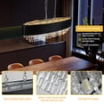 thumbnail image 6 of Yesfashion Modern K9 Crystal Chandelier, Three-dimensional Octagonal Bead Pattern Ceiling Lamp Fixture Chandelier for Home Living Room Bedroom Dining Room Bar Club Decor, 6 of 9