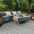 thumbnail image 3 of SAFAVIEH Courtyard Altan Geometric Indoor/Outdoor Area Rug, Black/Grey, 4' x 4' Square, 3 of 6