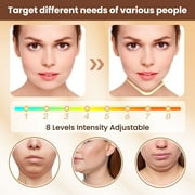 Flaremore Double Chin Reducer Machine, Portable Intelligent V-Face Shaping Massager, Shaped Slimming Face Mask Double Chin Reducer V Line Lifting for Firming and Tightening Skin Care,White