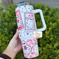 thumbnail image 3 of Valentines-Retro Valentines Ghost 40oz Tumbler: Love Spooky Design, 3 of 3