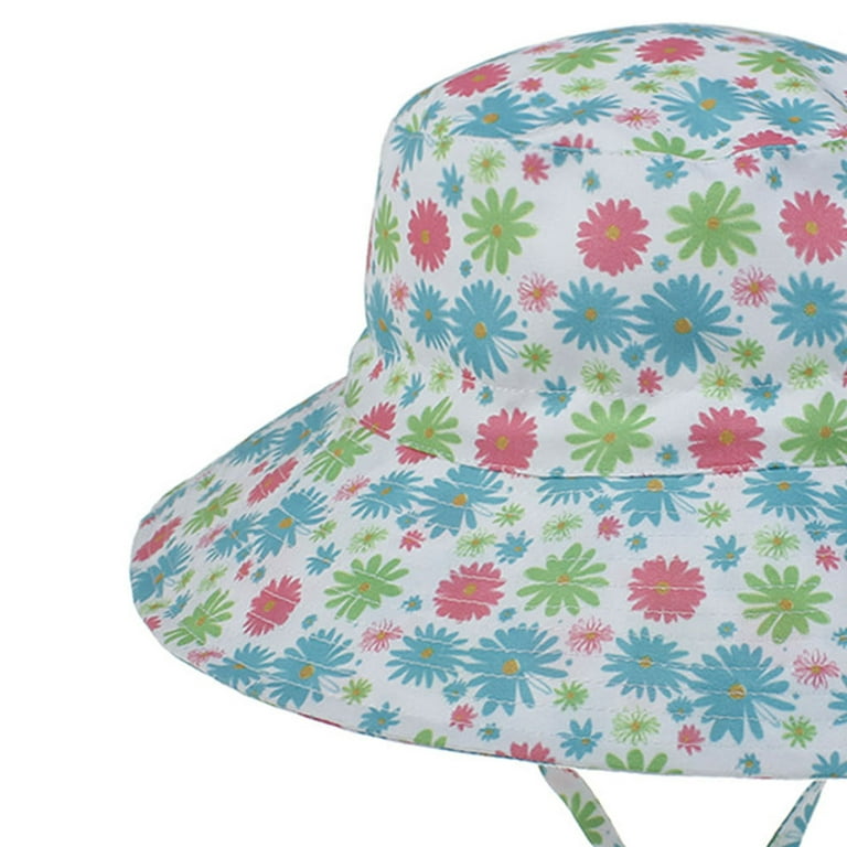 Visland Baby Sun Hat Toddler Sun Hat Kids Breathable Bucket Sun Protection Hat, Adjustable, Stay-On Chin-Strap, Summer Play, Infant Girl's, Size: One