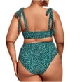 thumbnail image 3 of Dvkptbk Bikini Women's Plus Size Split Type Ruched Bathing Suit Swimwear Bikini Womens Swimsuits, 3 of 8