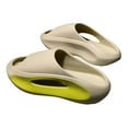 thumbnail image 2 of serony Unisex Slippers Comfortable Open Toe Sandals Shower Bathroom EVA Sandals Khaki 42 43, 2 of 9