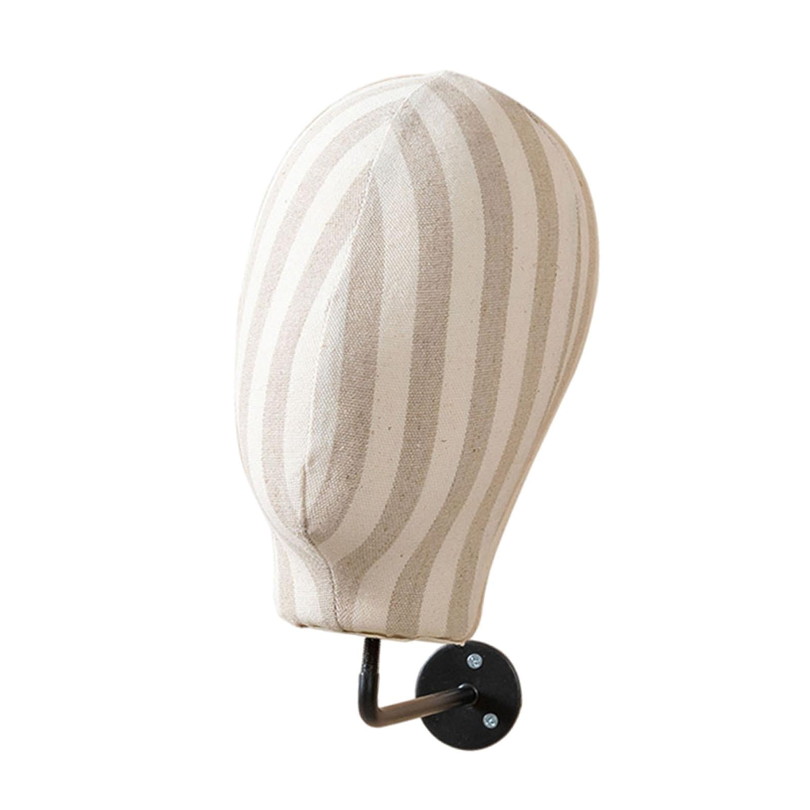 TOOYFUL Wall Mount Mannequin Head Manikin Head,Multipurpose, Display Model Storage Hanger Hanging Stand for Hats thick linen