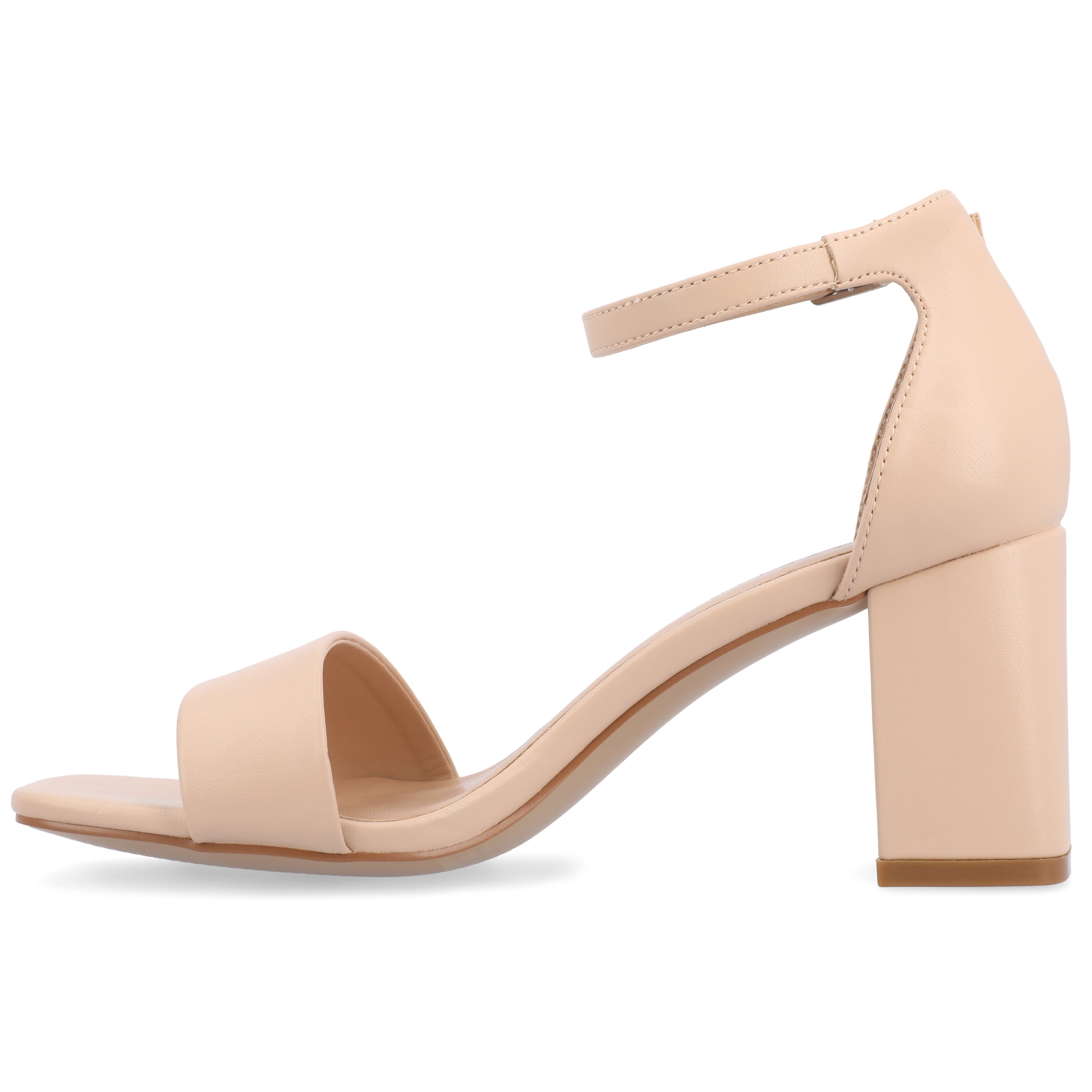Journee Women's Valenncia SuperNatural Shades Narrow Width Open Square Toe Ankle Strap Sandals