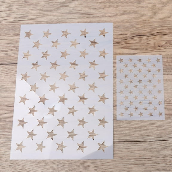 LABSERRON 3Pcs Star Stencil for Diy Hollow Painting on Various Surfaces
