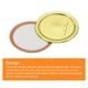 thumbnail image 4 of Tapa de Conservación Uxcell, paquete de 54, tapa de lata para frascos Mason, boca regular con fecha a prueba de fugas, se ajusta como tapa de almacenamiento (dorado), 4 of 6