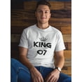 thumbnail image 2 of King 07 Matching Father Son Graphic Men White T-Shirt, Male Small, 2 of 4