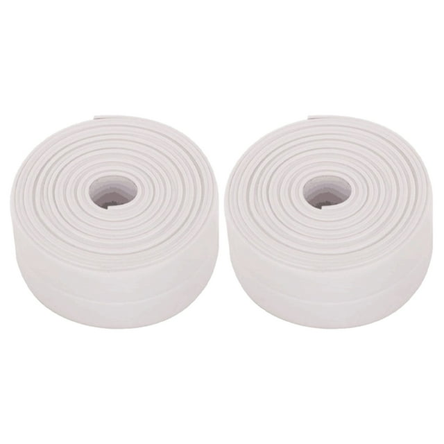 NANDIYNZHI Bathroom Sealer Waterproof Face Lift Tape Roll Self Adhesive Caulking Tape Bath & Kitchen Sealant Strip Countertop Sink Toilet Sealing Tape 2X Sealing Tape