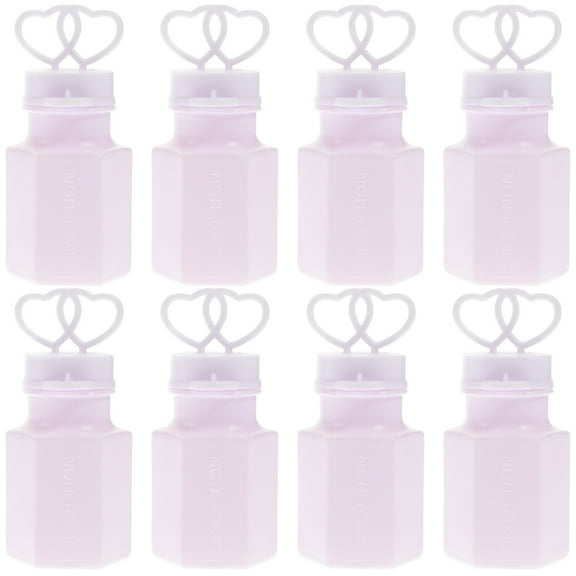Clispeed 24pcs Party Favors Double Heart Shape Bubbles for Vintage Tea Party and Wedding Decor White