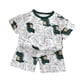 thumbnail image 5 of Odeerbi 3M-6Y Niños Trajes de Verano Estampado de Dinosaurios Camiseta de Algodón de Manga Corta Pantalones Cortos Conjunto de Dos Piezas Cintura Elástica, 5 of 5