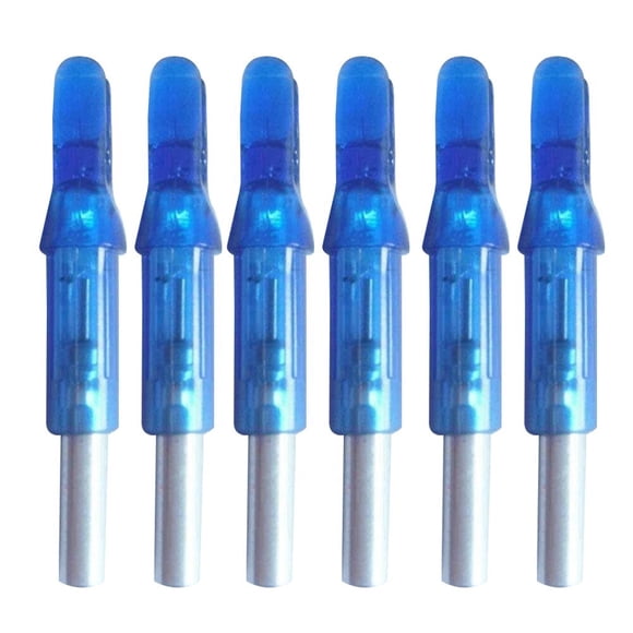 CNKOO 6 Pcs Tir à l'Arc Flèche Lumineuse à DEL Chasse Queues de Flèche Accessoires d'Arc Extrémité de Flèche Interne Convient à un Axe de Flèche de 6,2 mm (Rouge)
