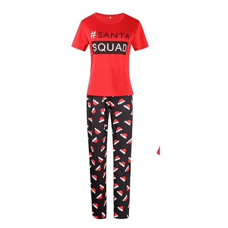 

Farrubbyine8 Christmas Family Matching Pajamas Set Xmas Santa Kids Sleepwear