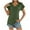 Army Green, variant on Summer Fashion Shirts for Womens Plus Size Casual Solid Color V-Neck Pullover Short Sleeved Top